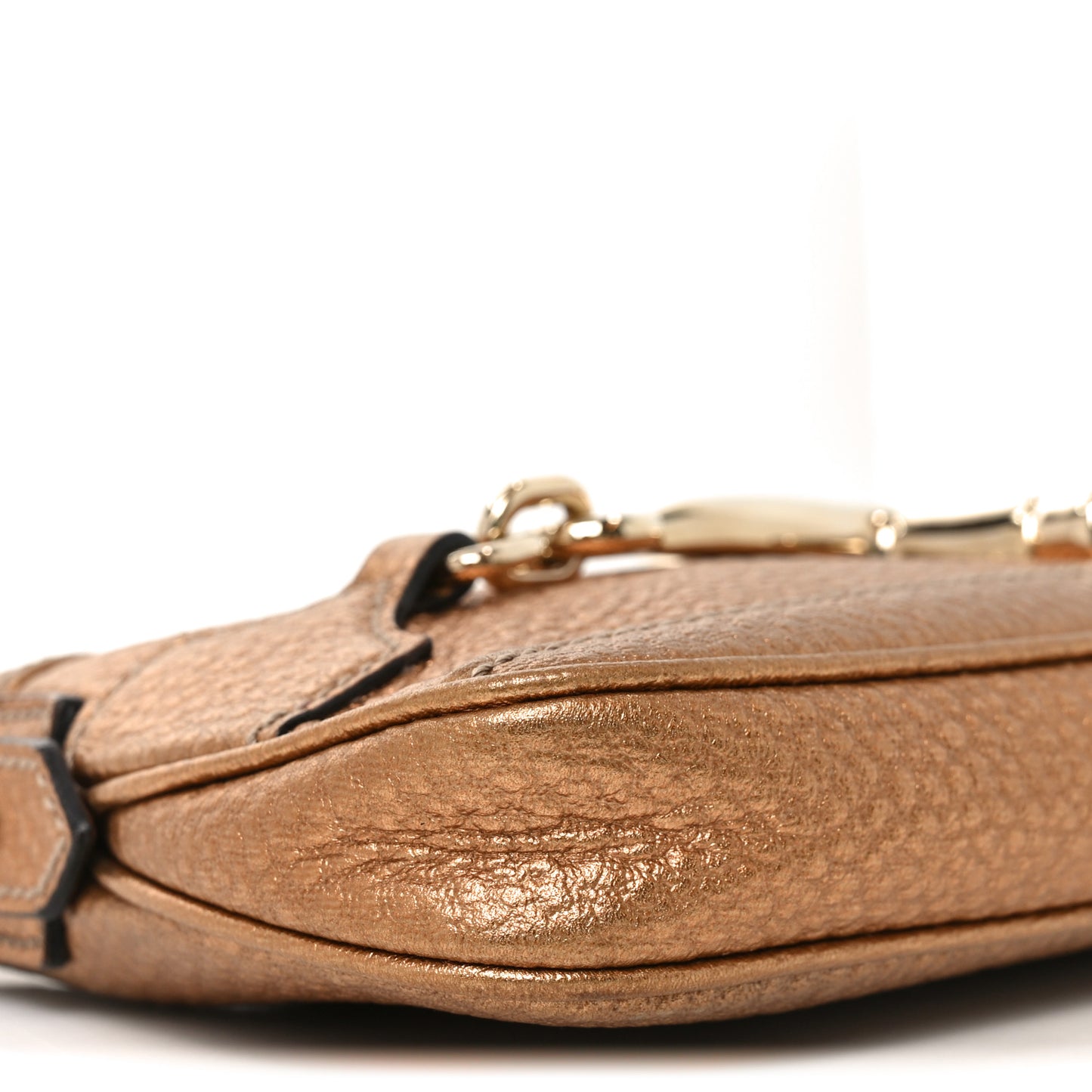 Metallic Calfskin Hasler Pochette Bronze