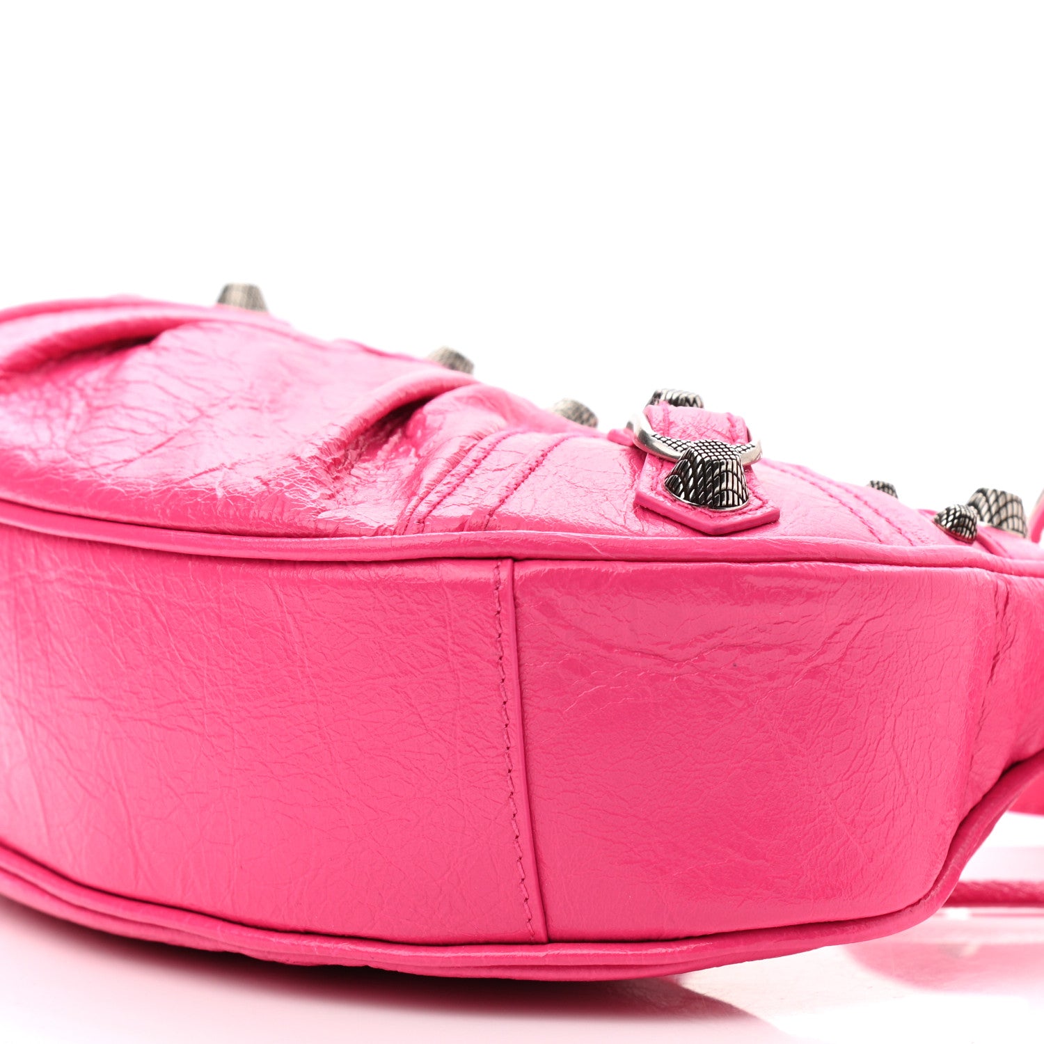 Balenciaga Agneau Arena Le Cagole Shoulder Bag XS Hot Pink 10 of 10