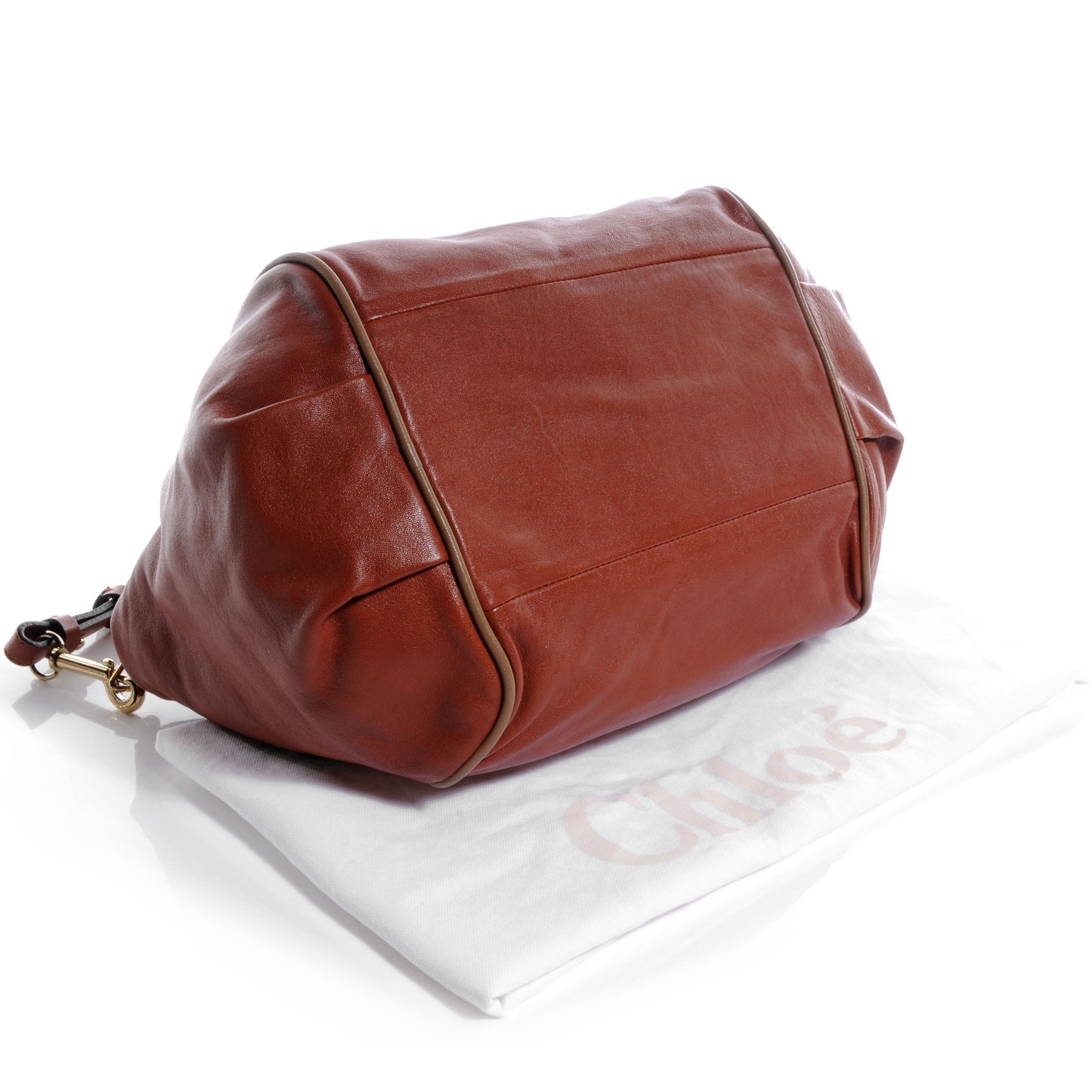 Leather Ethel Satchel Red Blush
