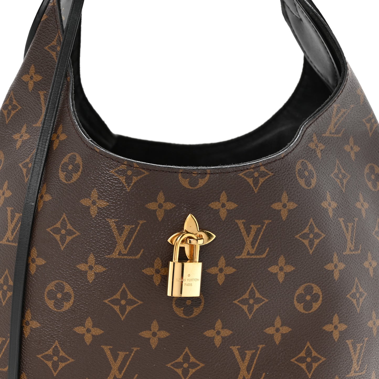 Monogram Flower Hobo Black