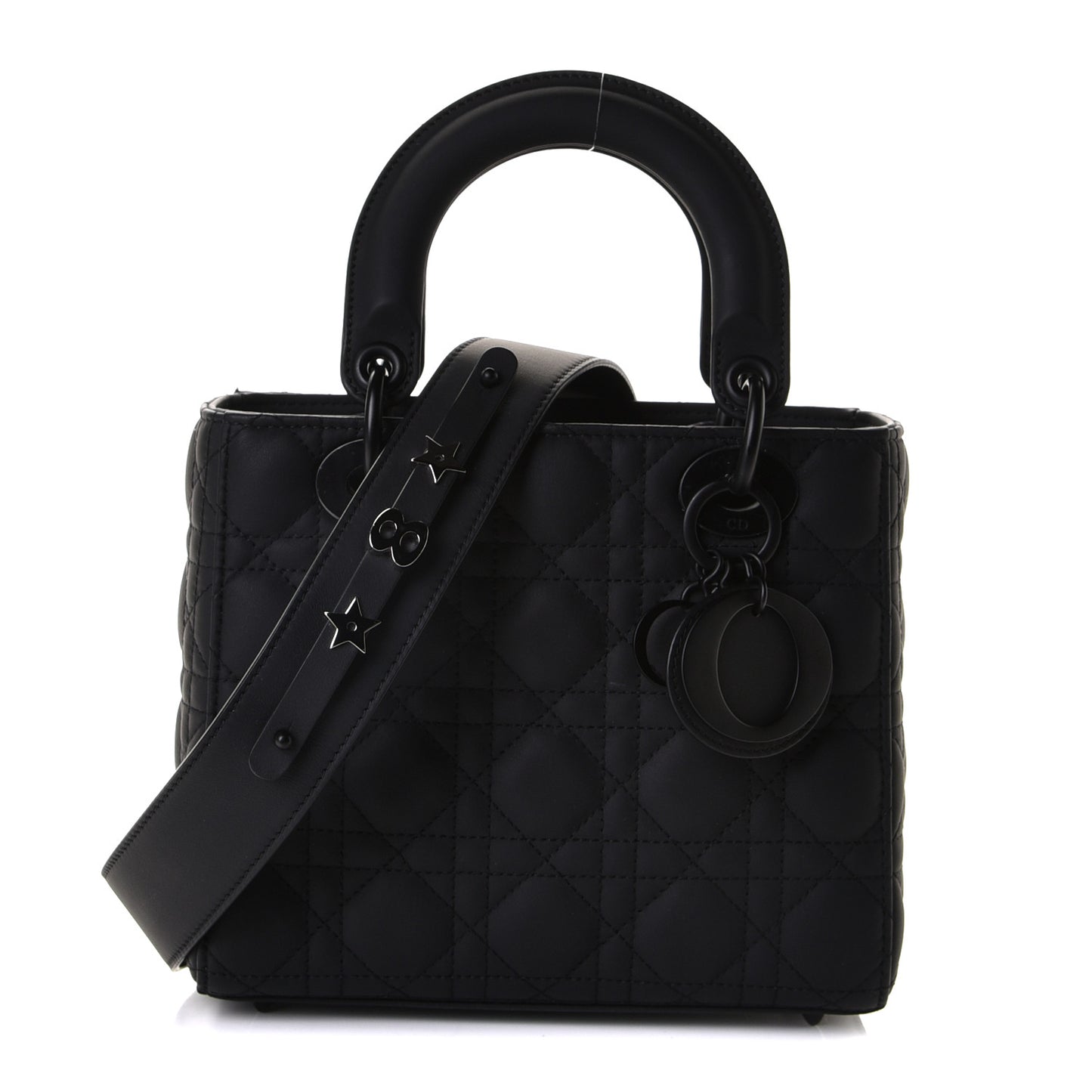 Ultra Matte Calfskin Cannage Small My ABCDior Lady Dior Black