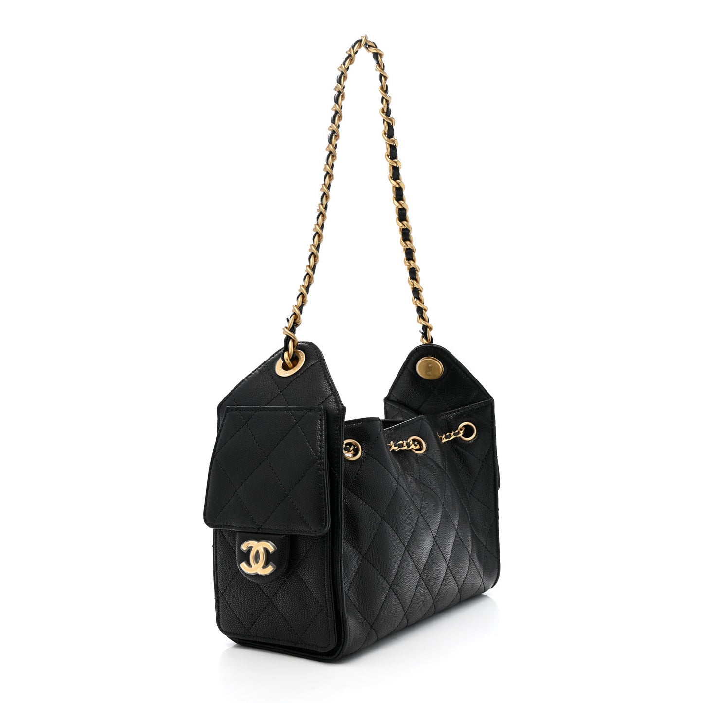 Caviar Quilted Mini Chanel 25 Handbag Black
