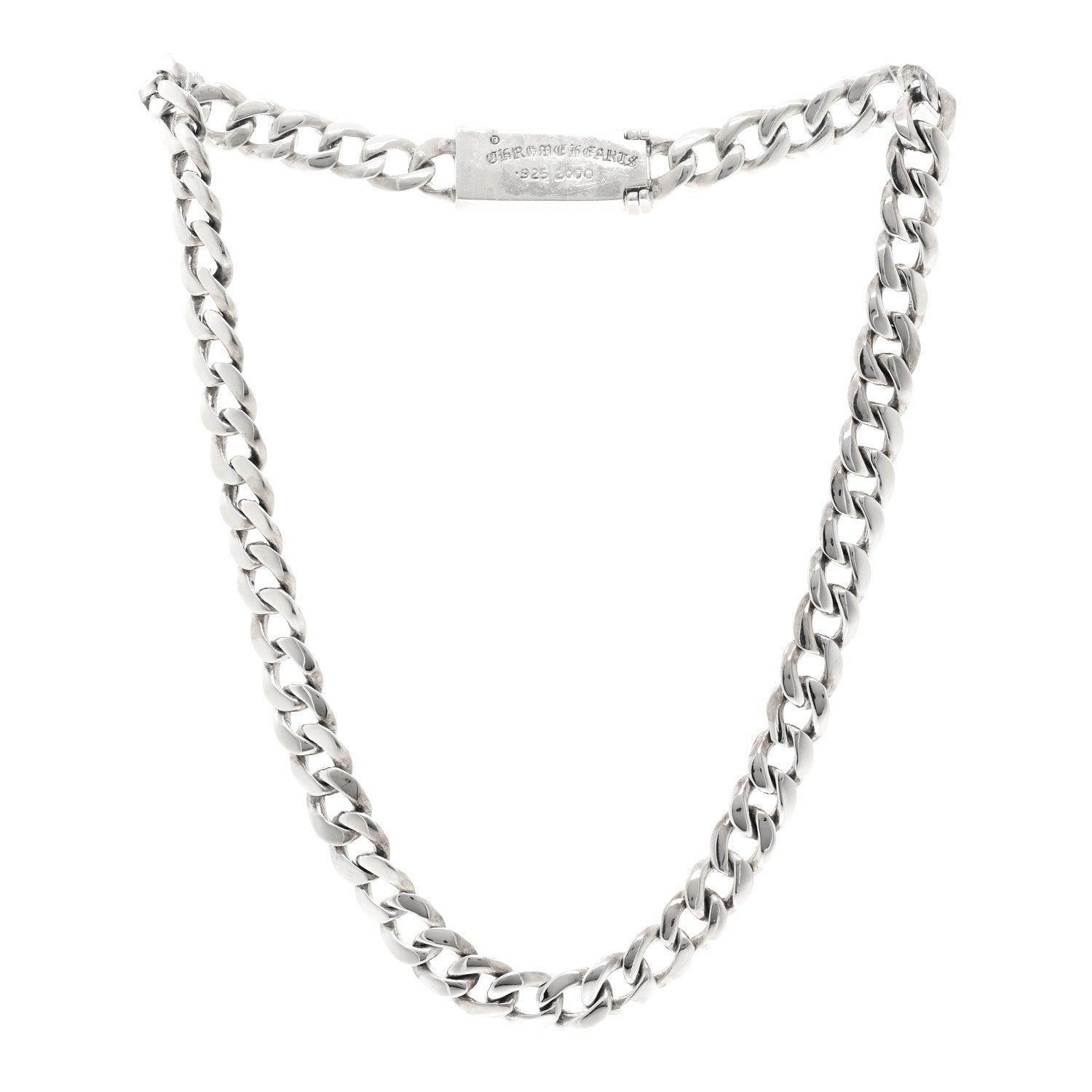 Chrome Hearts Sterling Silver Bella Mini ID Choker Necklace 3 of 5