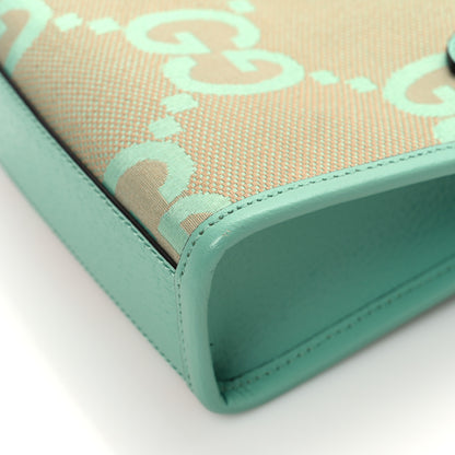 Gucci Monogram Jumbo GG Textured Dollar Calfskin Mini Tote Bag Pepperlight Mint 10 of 10