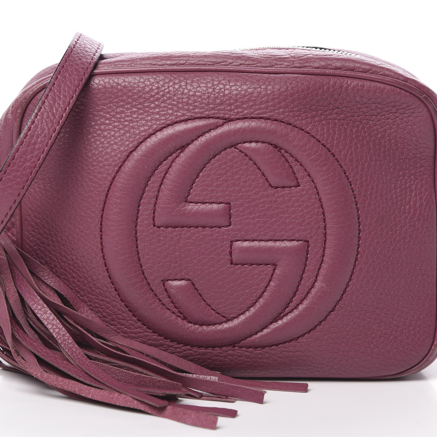 Gucci Pebbled Calfskin Small Soho Disco Bag Peonia Flower 7 of 14