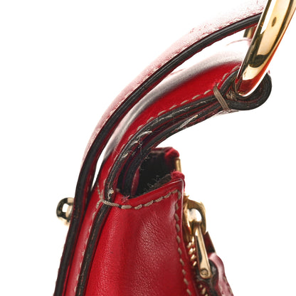 Gucci Calfskin Medium Horsebit Chain Hobo Red 13 of 15
