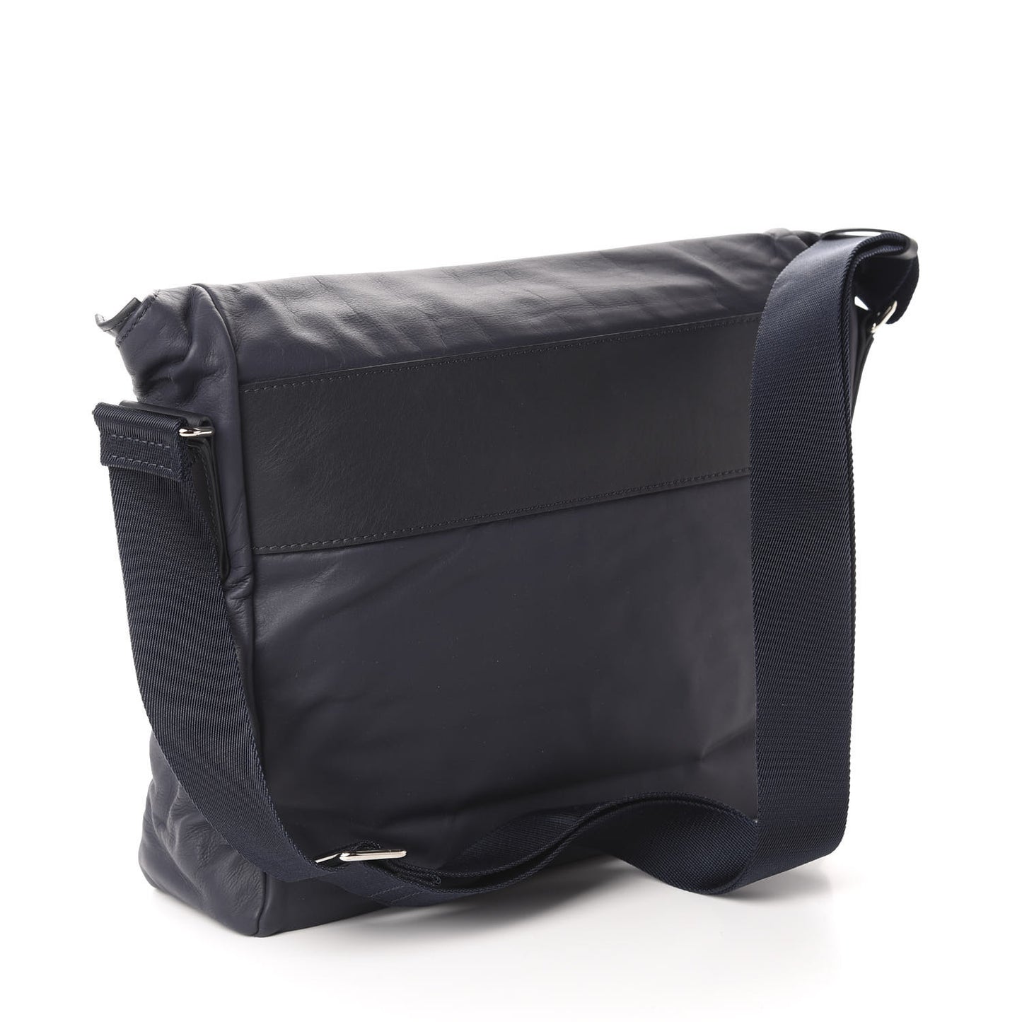 Calfskin V Line Crossbody Navy