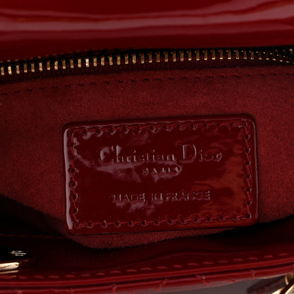 Christian Dior Patent Cannage Mini Lady Dior Red 6 of 10