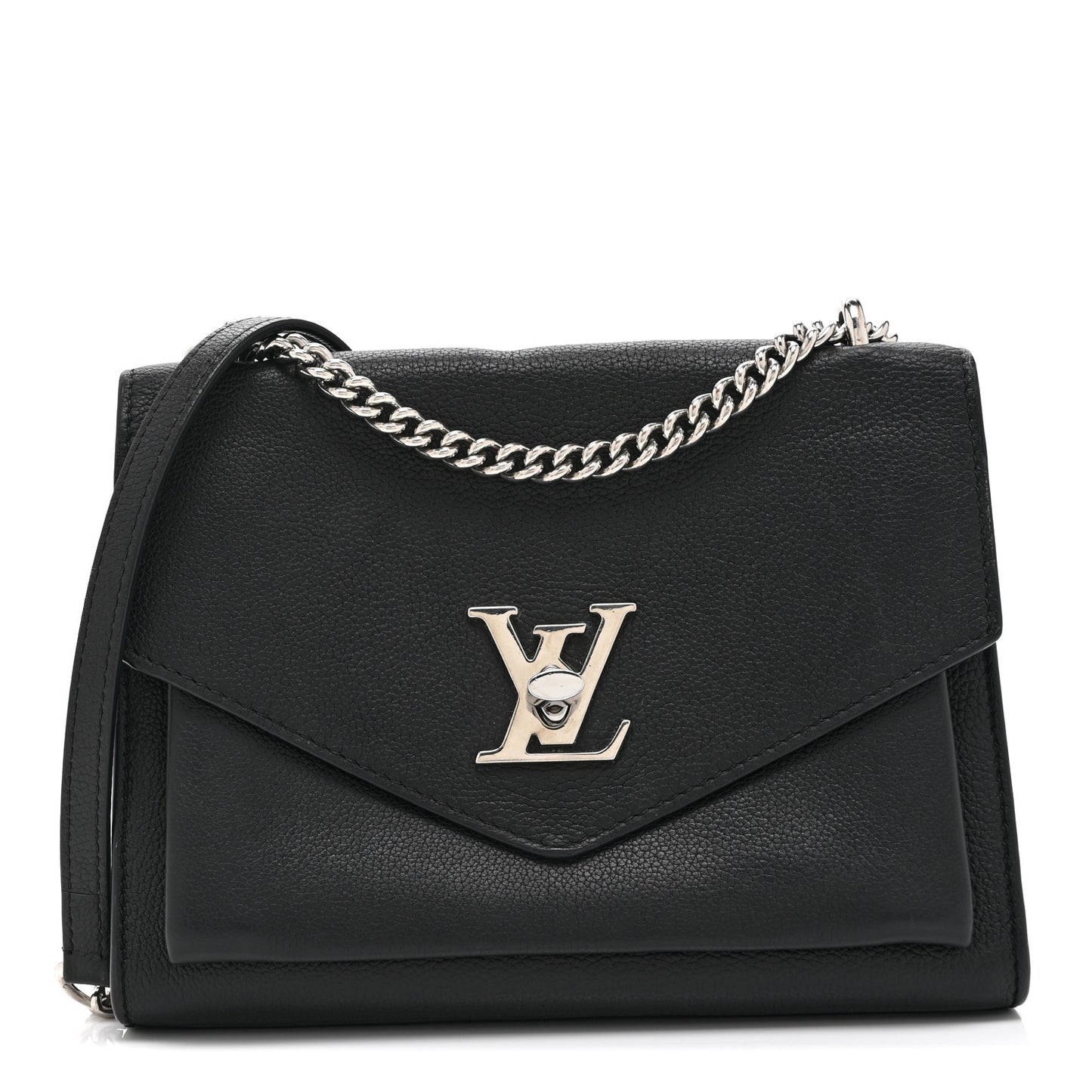 Soft Calfskin Mylockme Chain Bag BB Black
