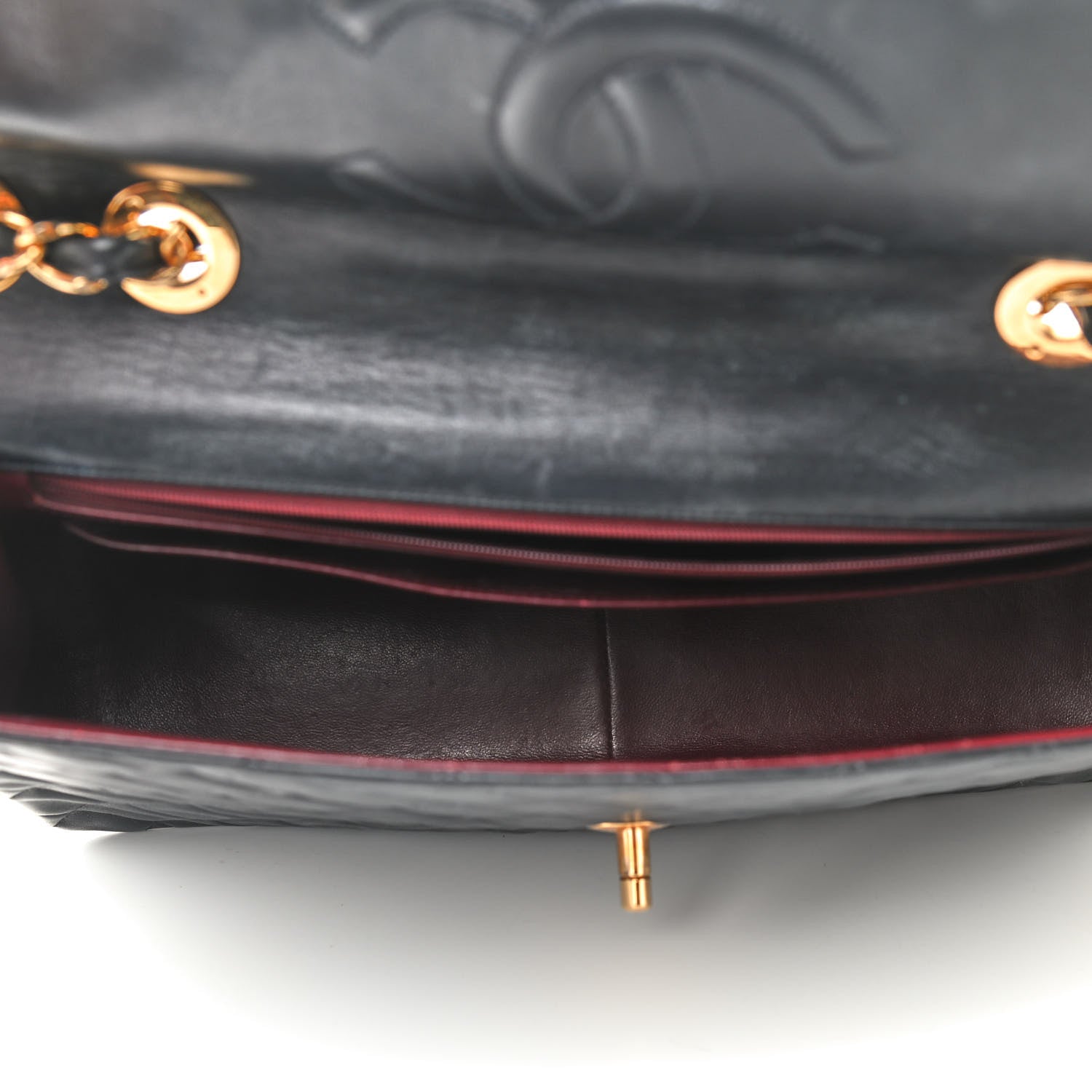 Chanel Lambskin Quilted XL Jumbo Single Flap Black 5 of 11