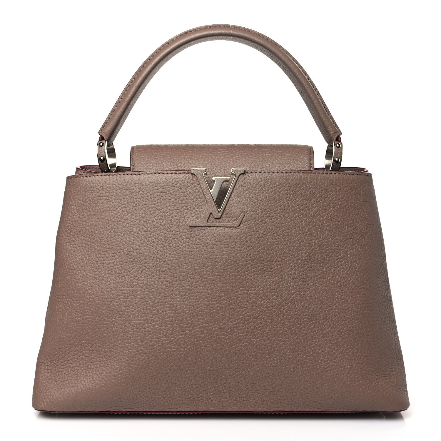 Louis Vuitton Taurillon Capucines MM Taupe 1 of 8