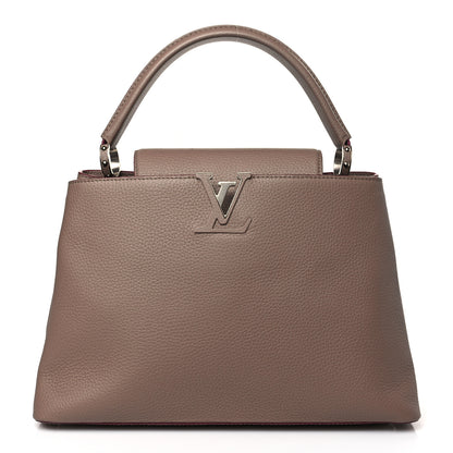 Louis Vuitton Taurillon Capucines MM Taupe 1 of 8
