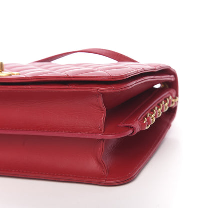 Chanel Calfskin Quilted Single Flap Bag Red 9 of 10