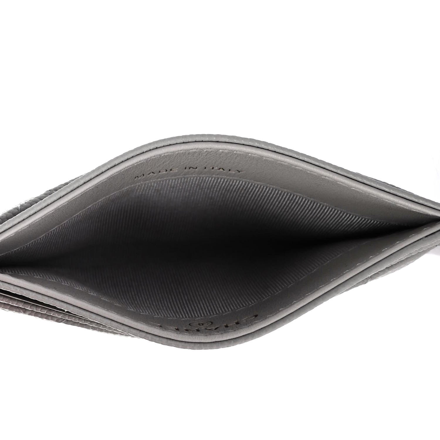 Chanel Caviar Quilted Card Holder Grey 4 of 4