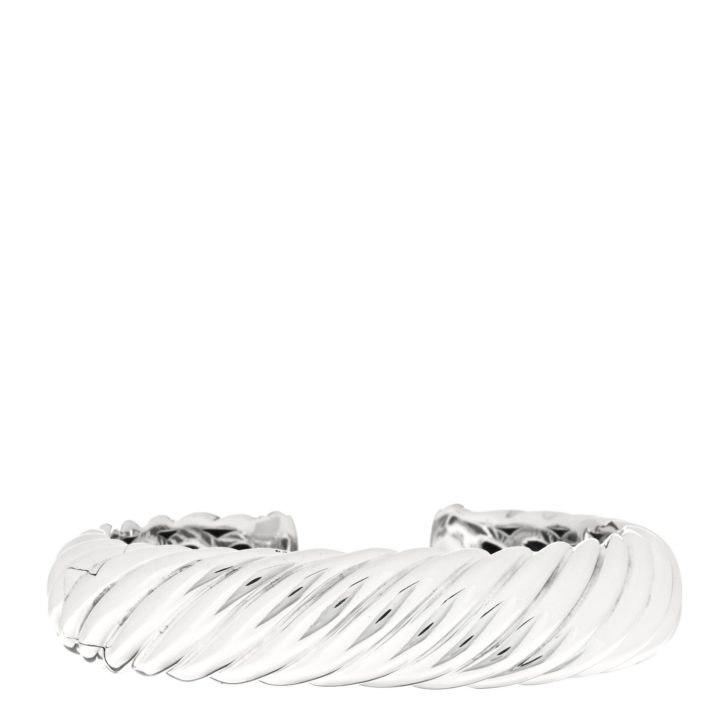 David Yurman Sterling Silver 18K Yellow Gold 15mm Waverly Bracelet 2 of 3