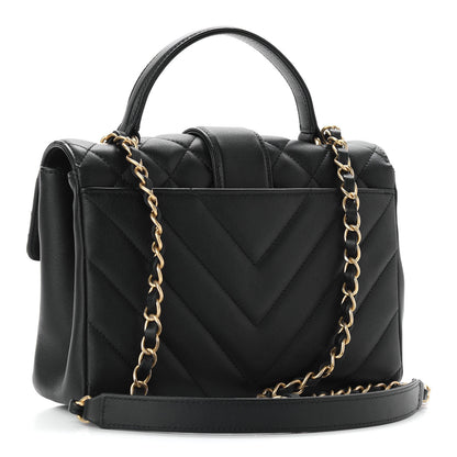 Chanel Calfskin Quilted Chevron In The City Bag Black 3 of 9