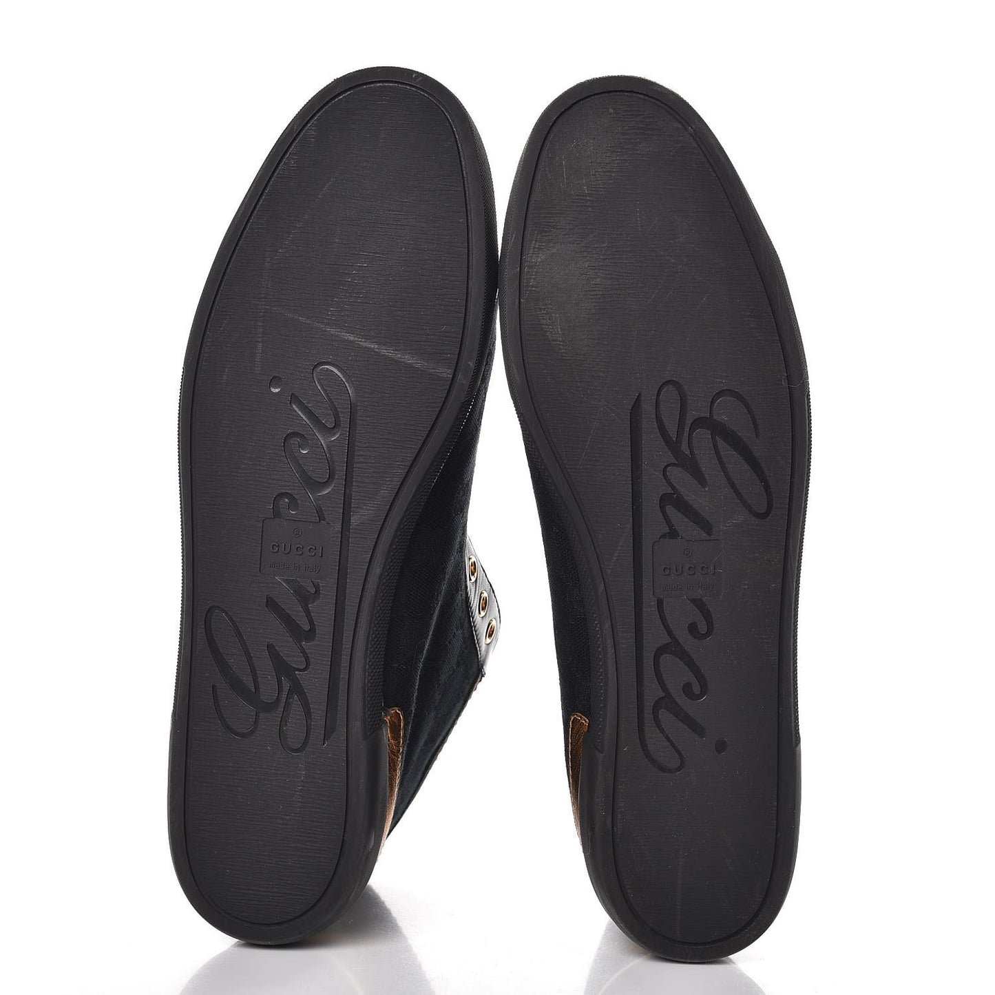 GG Monogram Barcelona Web High Top Sneakers 39 Black