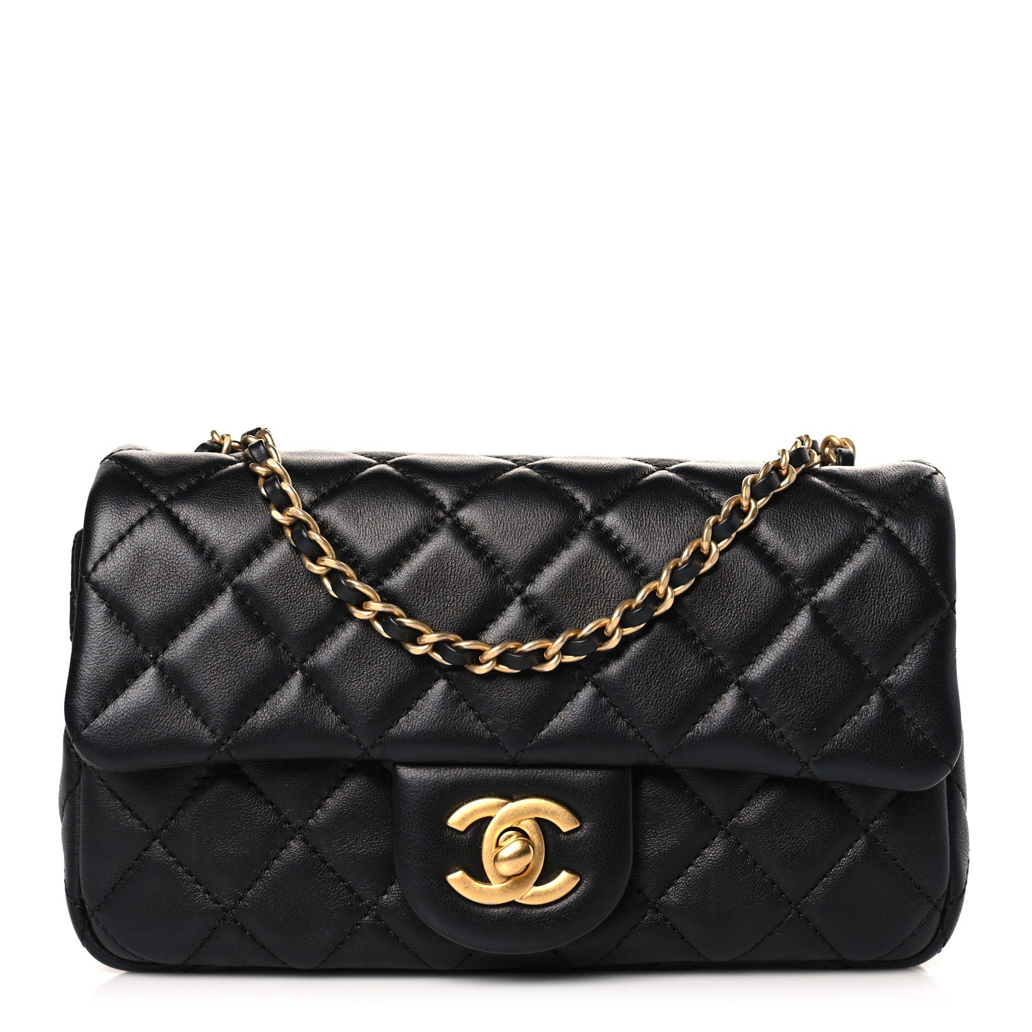 Chanel Lambskin Quilted Mini Rectangular Pearl Crush Flap Black 1 of 9