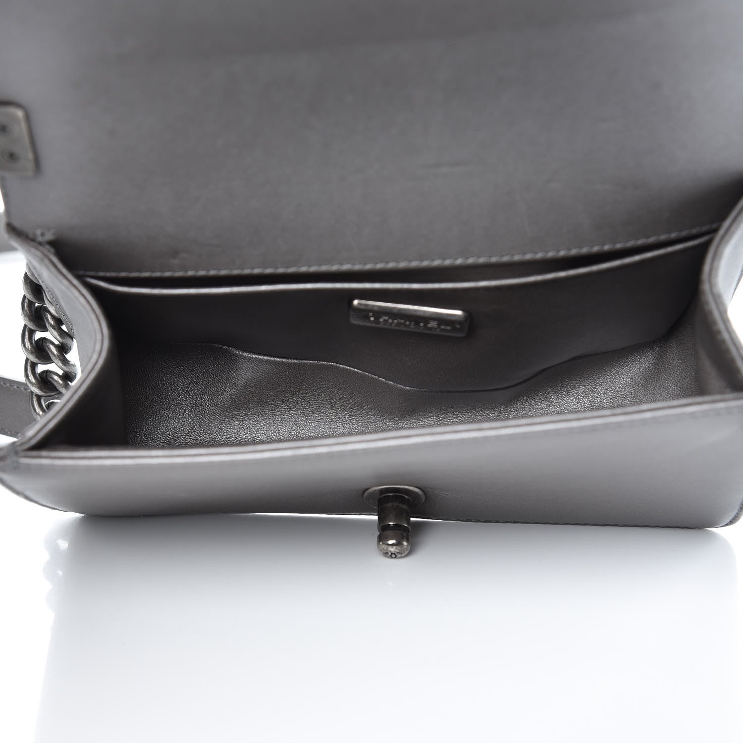 Chanel Galuchat Stingray Small Boy Flap Silver 5 of 16