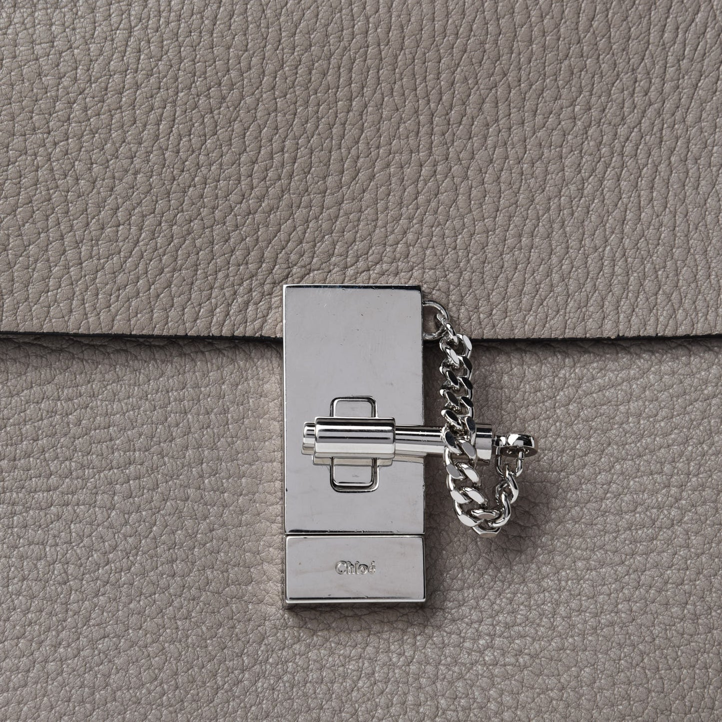 Grained Lambskin Drew Shoulder Bag Motty Grey