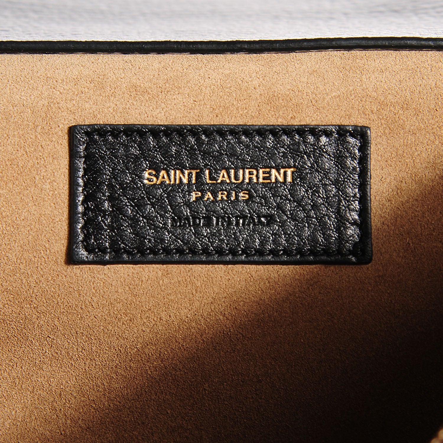 Saint Laurent Calfskin Suede Large Muse Two Black Beige 6 of 9