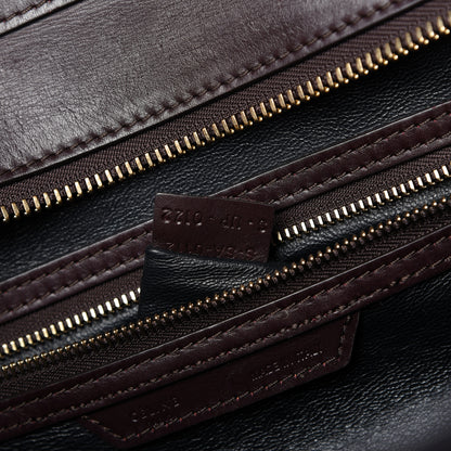 Celine Smooth Calfskin Suede Mini Tri-Color Luggage Burgundy 9 of 10