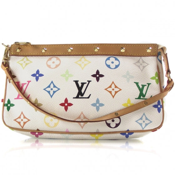 Monogram Multicolor Pochette Accessories White