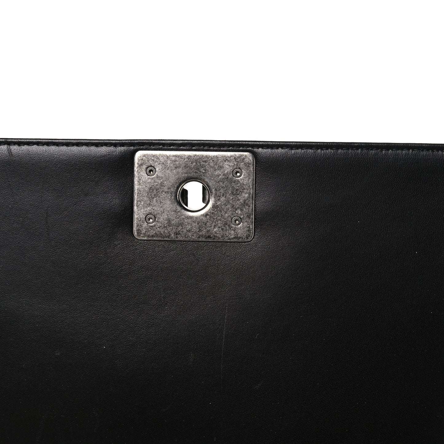 Lambskin Quilted Large Boy Flap Blue Black