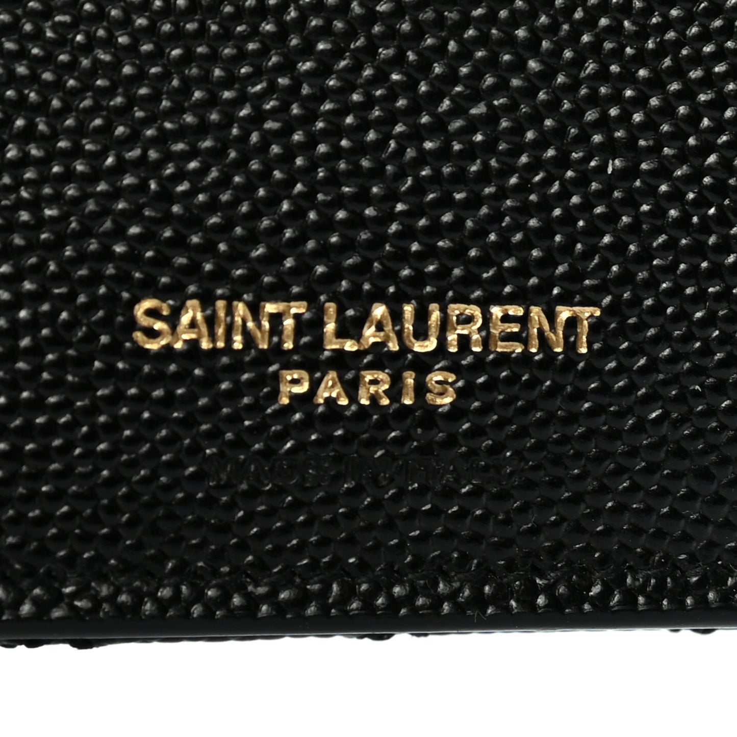 Grain De Poudre Mixed Matelasse Triquilt Monogram Compact Tri Fold Wallet Black