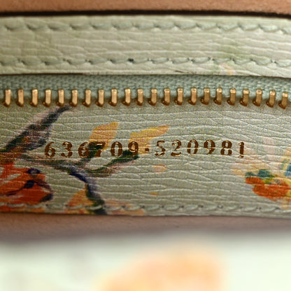 Gucci New Shangai Calfskin Soave Amore Printed Small Jackie 1961 Hobo Mint Green 7 of 12