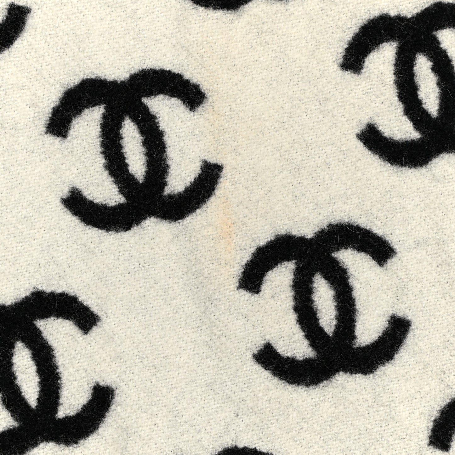 Cashmere Wool CC Scarf Grey White