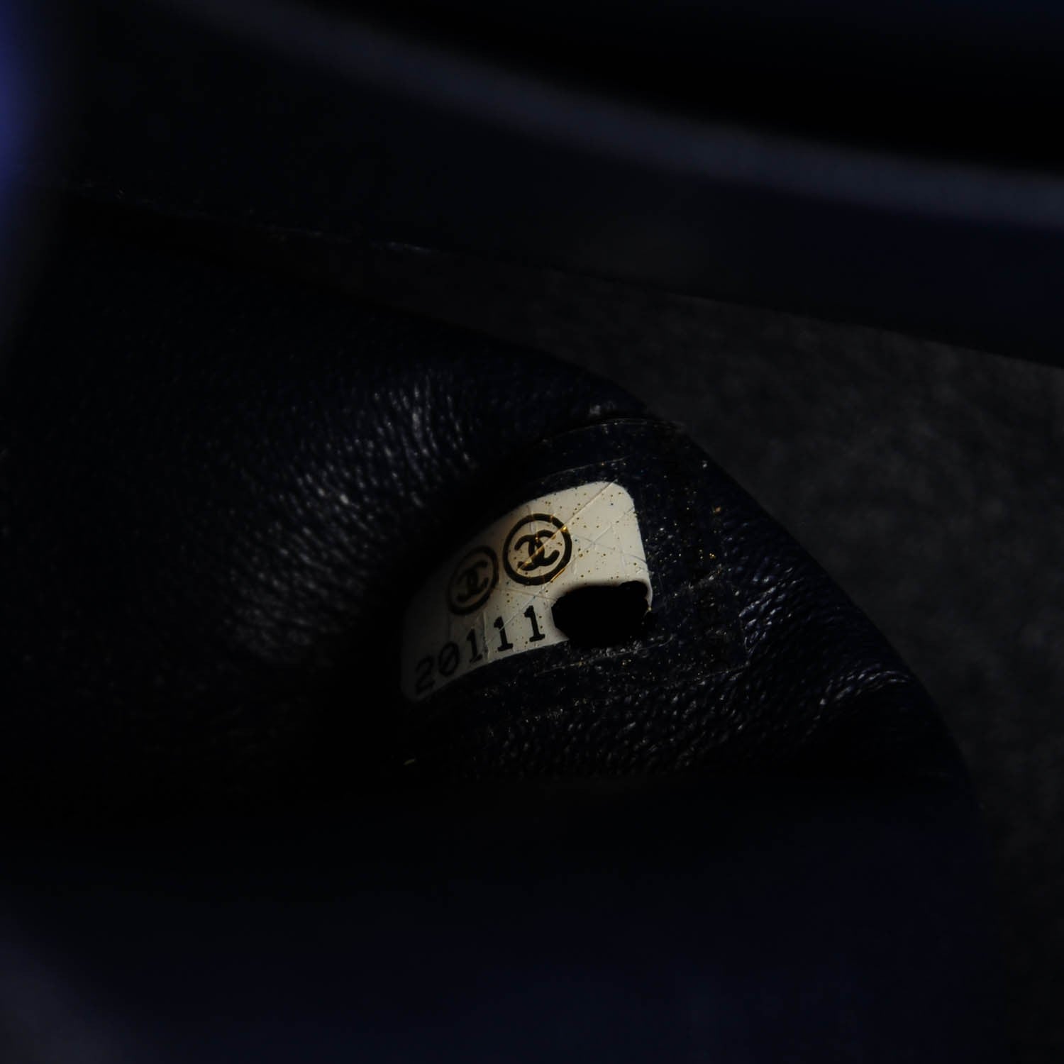 Chanel Velvet Quilted Medium Double Flap Navy Blue 7 of 7