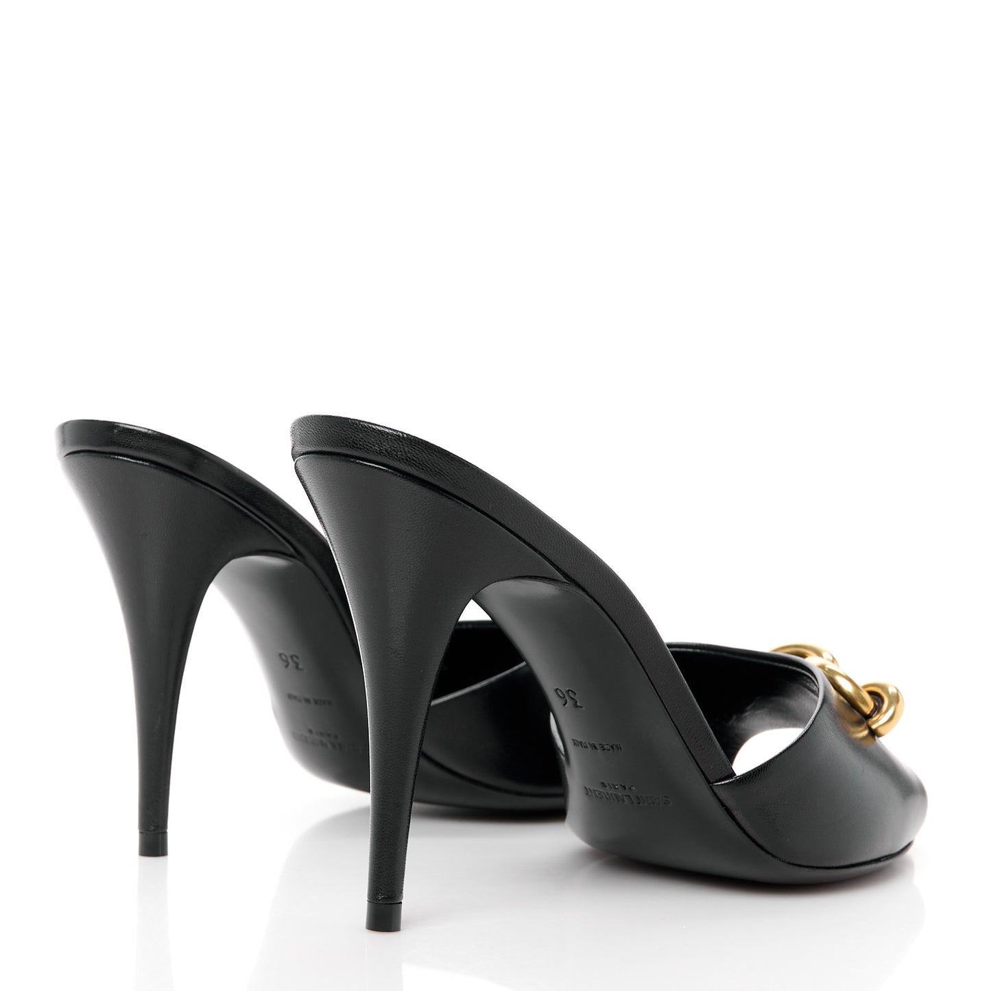 Calfskin New Belfagor Sexy 95mm Mules 36 Black