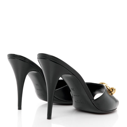 Saint Laurent Calfskin New Belfagor Sexy 95mm Mules 36 Black 4 of 9