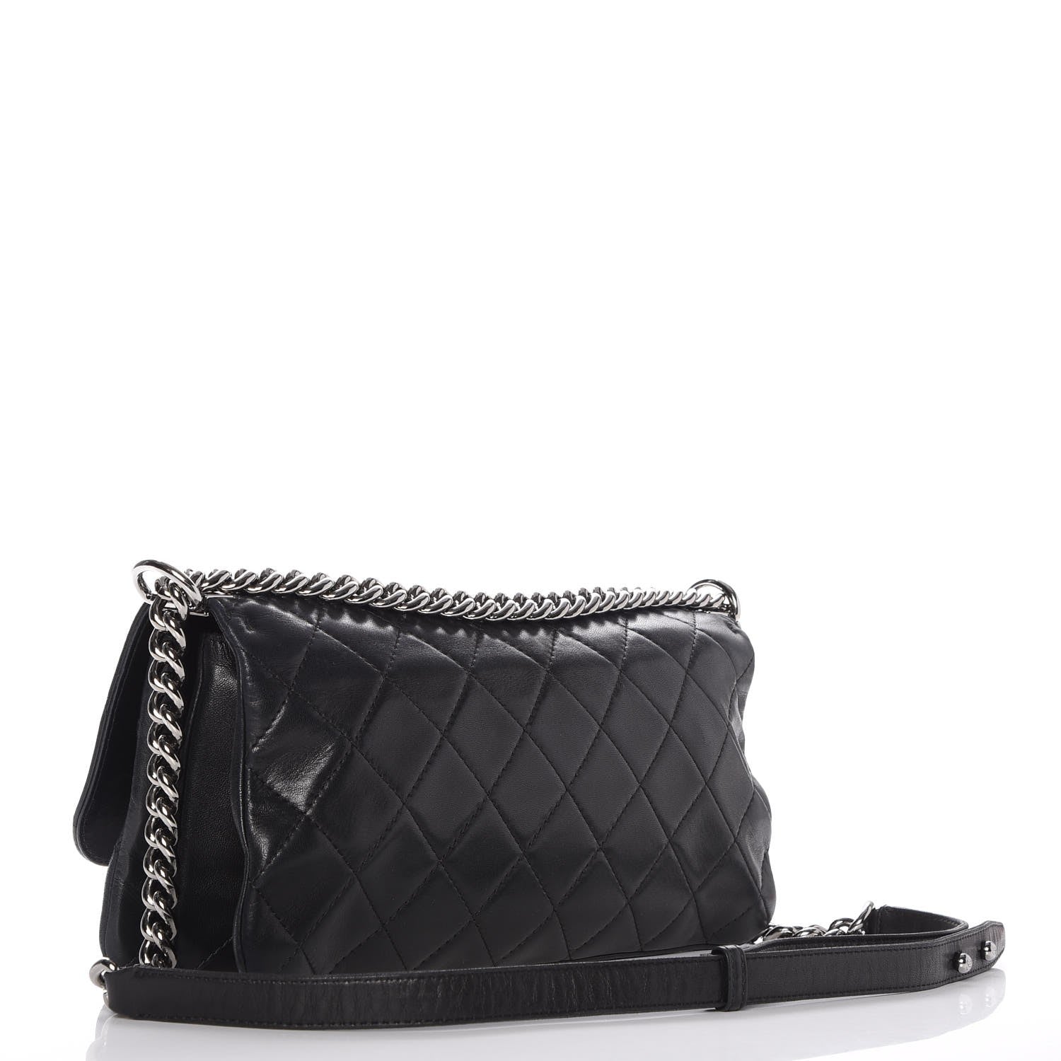 Chanel Lambskin Quilted Soft Boy Flap Black 3 of 11