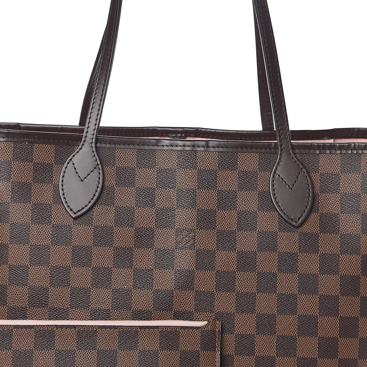 Louis Vuitton Damier Ebene Neo Neverfull MM Rose Ballerine 9 of 11