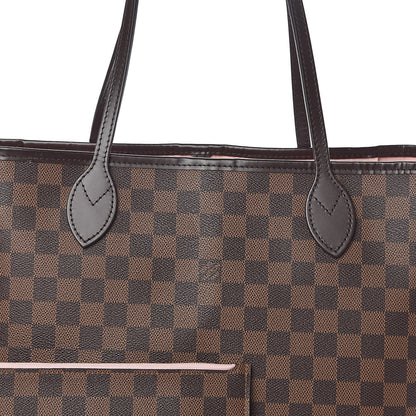 Louis Vuitton Damier Ebene Neo Neverfull MM Rose Ballerine 9 of 11