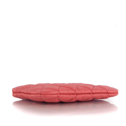 Chanel Iridescent Caviar Quilted Small Cosmetic Case Dark Pink 4 of 7