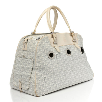 Goyard Goyardine Sac Hulot Pet Carrier PM White 2 of 13