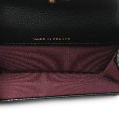 Chanel Caviar Quilted Flap Card Holder Wallet Black 5 of 10