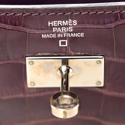 Hermes Shiny Alligator Kelly Longue Wallet Amethyst 6 of 10