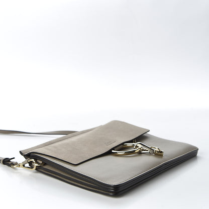 Chloe Calfskin Suede Medium Faye Shoulder Bag Motty Grey 3 of 8