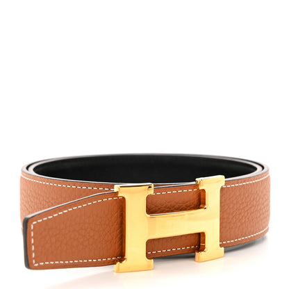 Hermes 135 Togo 32mm H Belt 75/30 Black Gold 2 of 6