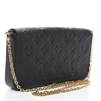 Louis Vuitton Empreinte Pochette Felicie Chain Wallet Black 2 of 8