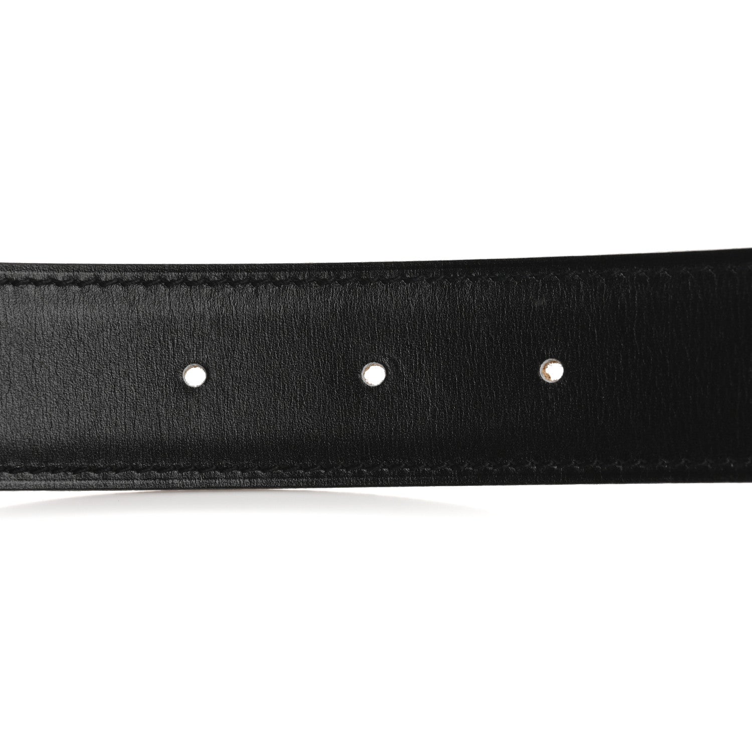 Hermes Box Taurillon Clemence 32mm Square H Belt 75 30 Black Gold 4 of 8