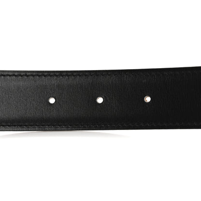 Hermes Box Taurillon Clemence 32mm Square H Belt 75 30 Black Gold 4 of 8