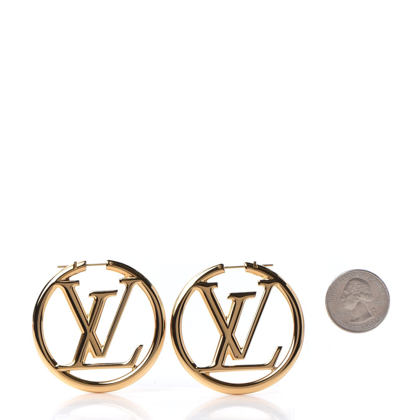 Metal Louise Hoop Earrings Gold