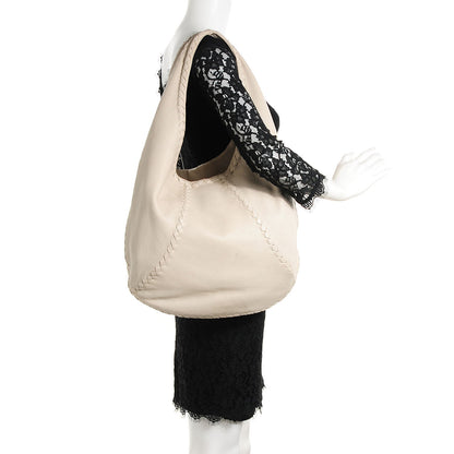 Bottega Veneta Cervo Deerskin Large Hobo Bianco White 2 of 6