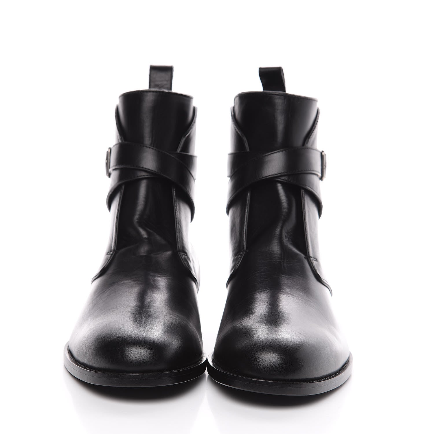 Saint Laurent Calfskin Dare 25 Jodhpur Ankle Boots 40 Black 2 of 8