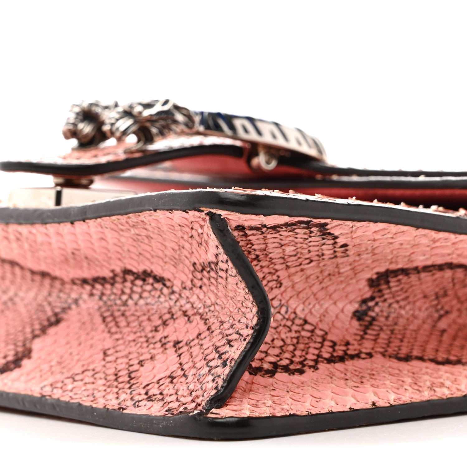 Gucci Snakeskin Enamel Mini Dionysus Shoulder Bag Pastel Pink 10 of 17